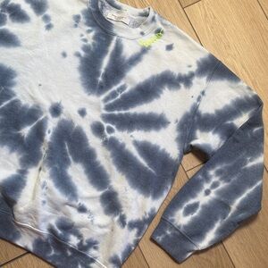 Park Barrett Custom Tie Dye Tennis Embroidered Pull Over Sweatshirt Size M